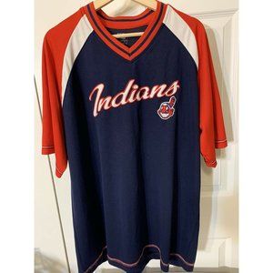 MLB Cleveland Indians Baseball Adult Shirt Men's Sz XL Embroidered‎